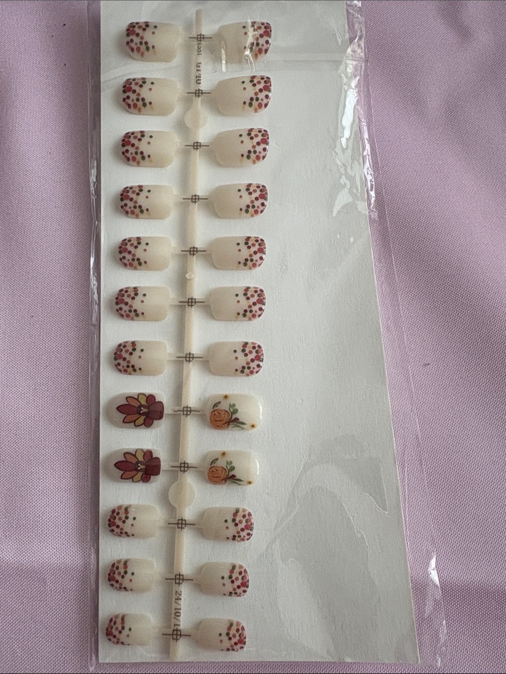 Press-On Nails with Fall design
